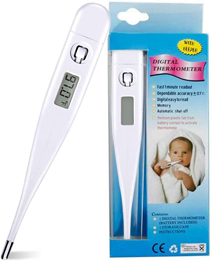 Digital Body Thermometers Adult Fast and Accurate Digital Temperature Thermometer with Fever Alarm for Adults Babies Kids