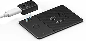 eufy Security SmartTrack Card E30 (Black, 1-Pack), Rechargeable, Works with Apple Find My (iOS Only), Bluetooth Tracker, Perfect for Wallet, Passport, and Laptop, Water Resistant