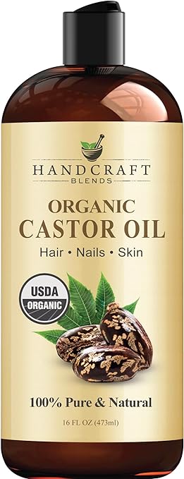 (castor) - 100% Pure Castor Oil - Huge 470ml - All Natural Premium Quality - Moisturises & Protects Dry Skin - Used for Hair Growth, Eyelashes, Joint and Muscle Pain