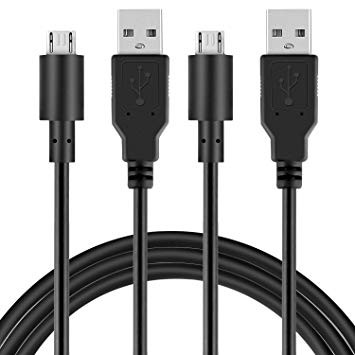 TGJOR PS4 Controller Charging Cable - 2 Pcs /10 ft Micro USB Fast Charging Cord for Sony Playstation 4/ PS4 Slim/Pro / Xbox One S/X Controller& Micro USB Device