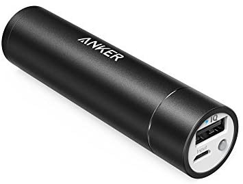 Anker PowerCore  mini (3350mAh Premium Aluminum Portable Charger) Lipstick-Sized External Battery Power Bank for iPhone 6 / 6 Plus, iPad Air 2 / mini 3, Galaxy S6 / S6 Edge and More (Black)