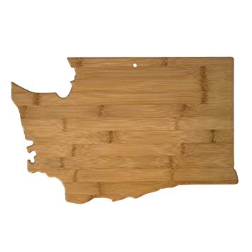 Totally Bamboo Washington State Shaped Bamboo Serving and Cutting Board