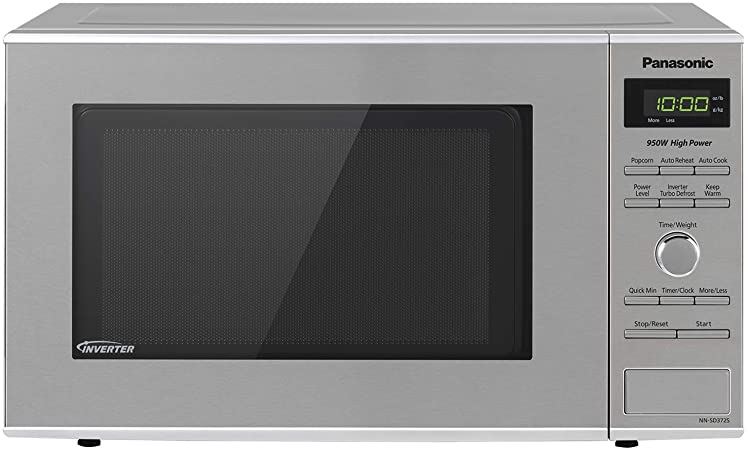 Panasonic Microwave Oven NN-SD372S Stainless Steel Countertop/Built-In with Inverter Technology and Genius Sensor, 0.8 Cu. Ft, 950W