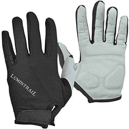 Lumintrail Shock-Absorbing Riding Full Finger Cycling Gloves Breathable Sport for Men and Women