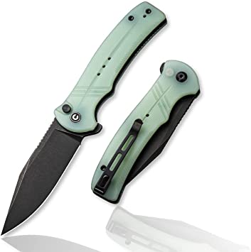 CIVIVI Cogent Button Lock Flipper Pocket Knife, 14C28N Blade G10 Handle, Good for Outdoor EDC Camping C20038D-3 (Natural)