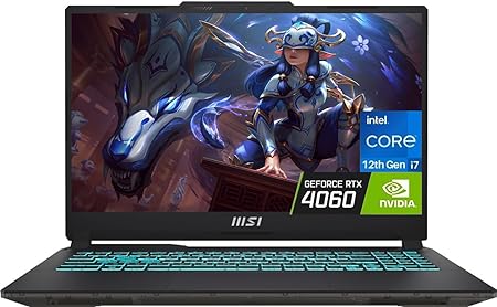 MSI Cyborg 15 Gaming Laptop 2023 Newest, 15.6" 144Hz FHD Display, Intel Core i7-12650H(10-cores), 32GB DDR5 RAM, 2TB SSD, NVIDIA GeForce RTX 4060 Graphics, WiFi 6, Backlit Keyboard, Win 11 Home