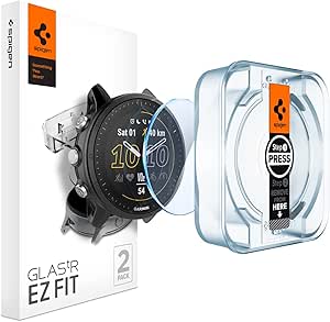 Spigen Tempered Glass Screen Protector [GlasTR EZ FIT] designed for Garmin Forerunner 955/955 Solar - 2 Pack