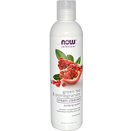 NOW Foods - Green Tea Pomegranate Facial Cream Cleanser 8 oz.
