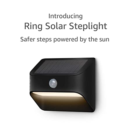 Introducing Ring Solar Steplight -- Outdoor Motion-Sensor Security Light, Black (Ring Bridge required)