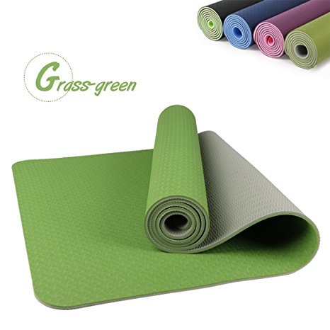 BLC LIGHTWEIGHT,anti-skid&Thick Yoga Mat - 100% TPE Mat for Yoga Fitness and Workout