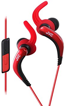 JVC HA-ETR40 Splashproof Sporty In-Earphone with one-button mic/remote - Red (International Version)