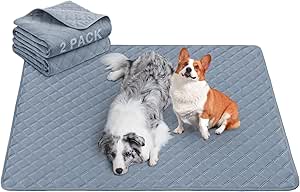 Love's cabin 2 Pack Washable Pee Pads for Dogs 36''x41'', Large Reusable Puppy Pads Whelping Pad, XL Absorbent Potty Pads for Dogs, Non-Slip Waterproof Dog Training Pads for Floor, Playpen, Bed