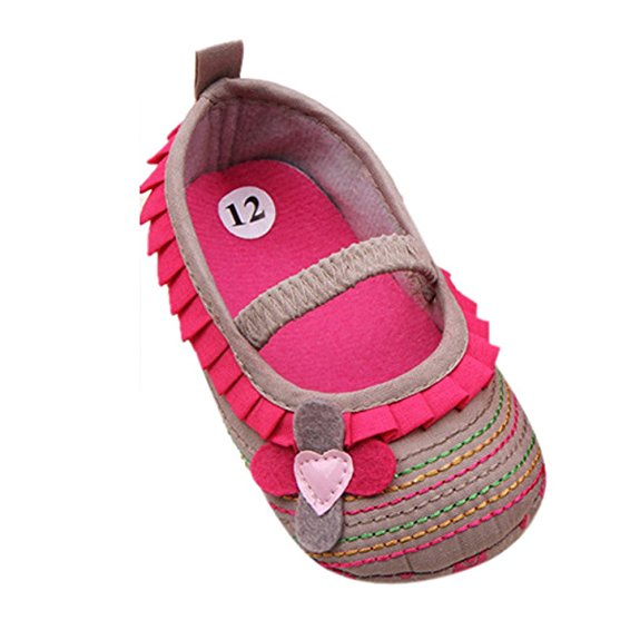 Weixinbuy Newborn Baby Girl Cotton Blend Soft Sole Toddler Crib Shoes
