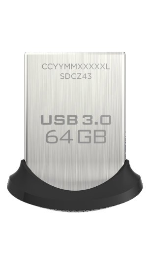 SanDisk Ultra Fit 64GB USB 3.0 Flash Drive (SDCZ43-064G-GAM46) [Newest Version]