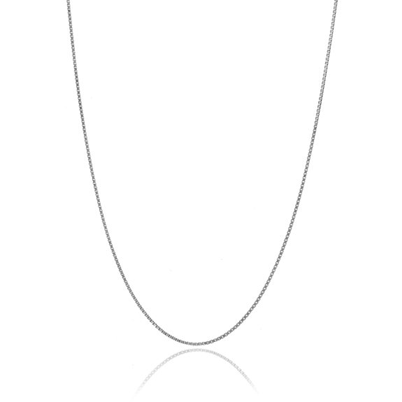 Solid Italian 925 Sterling Silver Very Thin .7mm Box Chain Necklace All Sizes 14" - 36"