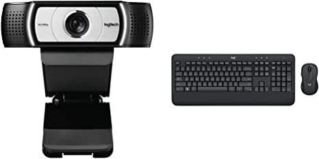 Logitech C930e 1080P HD Video Webcam - 90-Degree Extended View, Microsoft Lync 2013 and Skype Certified - Black & MK545 Advanced Wireless Keyboard and Mouse Combo