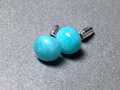 8mm Amazonite and Sterling Silver Post Earrings