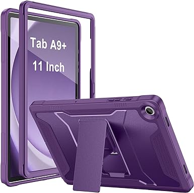 Soke Case for Samsung Galaxy Tab A9 Plus 2023, with Built-in Kickstand, Rugged Shockproof Protective Cover for Galaxy Tab A9  11 Inch Tablet [SM-X210/X216/X218],Purple