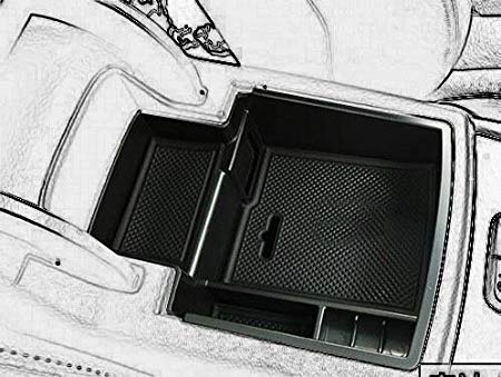 Car Center Console Tray Armrest Secondary Storage Center Console Organizer Car Glove Box for 2008-2016 Audi Q5 by Kaungka