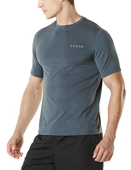 Tesla Men's HyperDri Short Sleeve T-Shirt Athletic Cool Running Top MTS04/MTS03