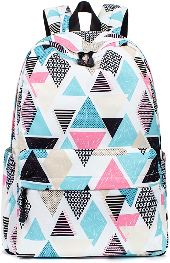 Leaper Cute Geometric Backpack School Backpack Bag Girls Daypack Satchel Bag
