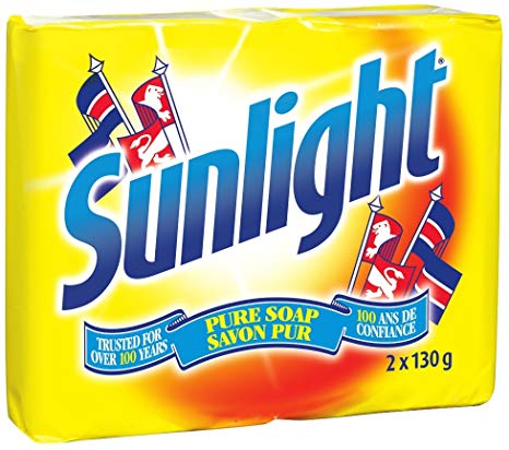 Sunlight Lemon Laundry Detergent Bar, 2 x 130 Gram
