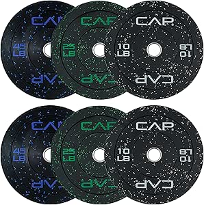 CAP Barbell 2-Inch Olympic Bumper Plate Weight Set | 100-370 lbs | Multiple Options