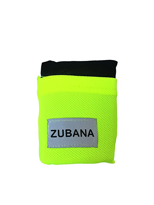 Zubana [NEW ARRIVAL] Zubana 5x4 feet Nylon Outdoor Portable Pocket Picnic Blanket - Black/Green