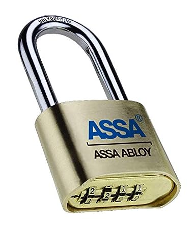 ASSA Lock SRB37 Resettable Brass Padlock