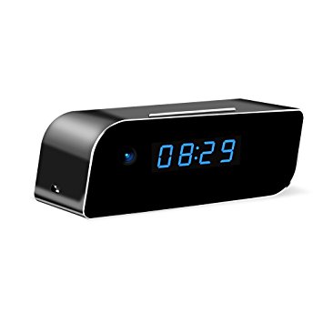 TKSTAR Clock Camera WiFi Hidden Cam Wireless IP HD 1080P with Night Vision Remote Live Video on IOS/Android iPhone/PAD, P2P IP Security Sureilance Cameras