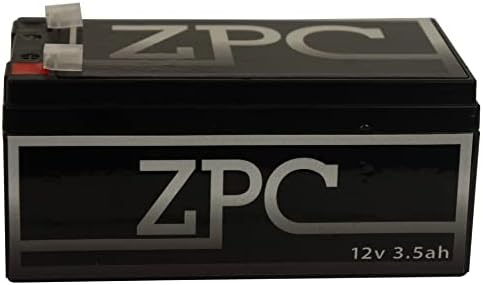 ZPC Battery 12V 3.5AH SLA Rechargeable Replacement Battery for UPS Back UP, Emergency Lighting, Fire Detection, Alarm Devices, and More: 5.28 x 2.64 x 2.38, T1 Terminal