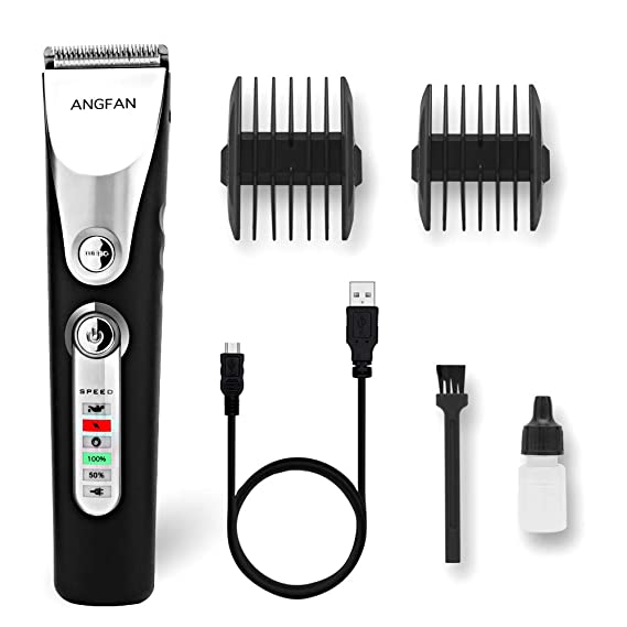 AngFan Precision Hair Clippers，Electric Cordless Rechargeable Grooming Kits Close Cutting Trimmer for Men Zero Gap Baldhead Beard Shaver Barber Professional Beard Body Hair Haircut Machine Sets