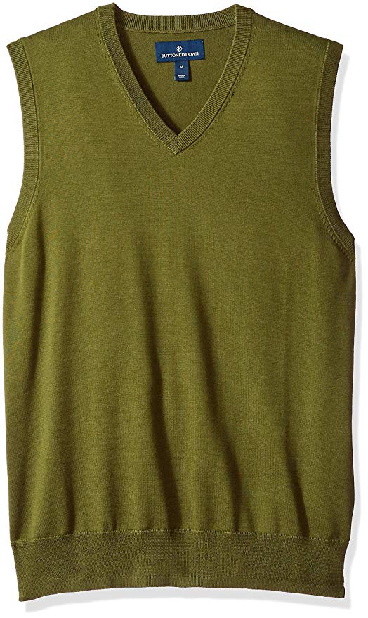 Amazon Brand - BUTTONED DOWN Men's Supima Cotton Lightweight Sweater Vest