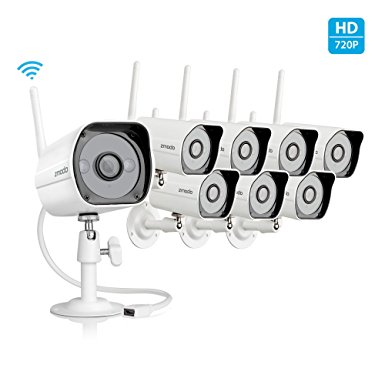 Zmodo 720p HD Outdoor Wireless Camera Home Security Camera System (8 Pack)