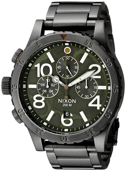 Nixon Mens A4862069 48-20 Chrono Analog Display Japanese Quartz Grey Watch