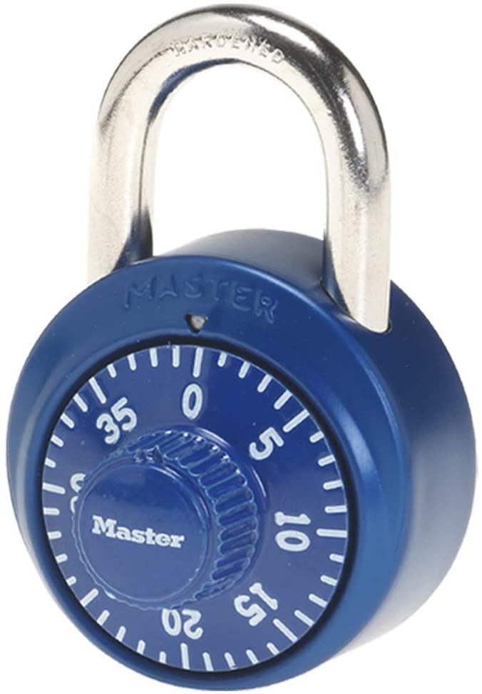 Master Lock Padlock, Standard Dial Combination Lock, 1-7/8 in. Wide, Assorted Colors, 1530DCM