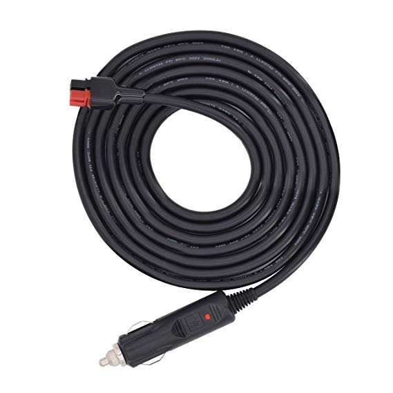 Renogy Connector Cigarette Lighter Plug 16AWG Cable to Anderson Powerpole Connec, Black