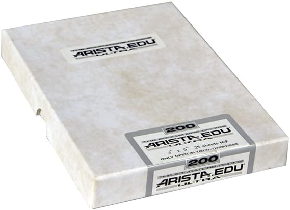 Arista EDU Ultra 200 ISO Black & White Film, 4x5, 25 Sheets
