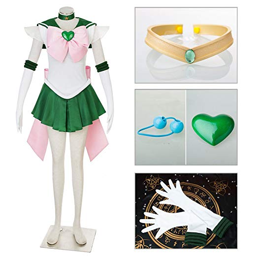 DAZCOS Adult US Size Sailor SuperS Kino Makoto Jupiter Fighting Cosplay Costume Dress