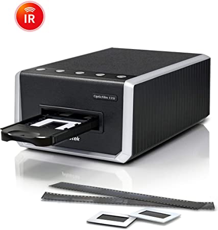 Plustek OpticFilm 135i - Automatic Film & Slide Scanner, Batch converts 35mm Slides & Film Negatives, Support 3rd Party Editing Software Export with 7200 dpi Resolution and Infrared Dust/Scratch Remo