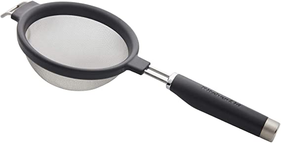 KitchenAid Gourmet Strainer, 5-inch, Black