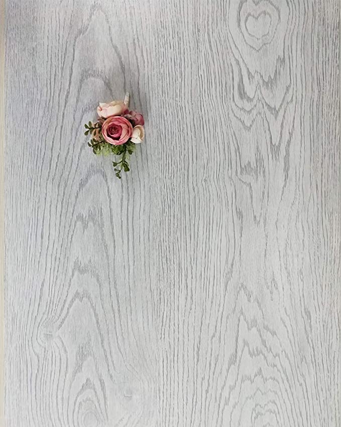 236.2"x 17.7"Grey/White Wood Contact Paper Peel and Stick Wallpaper Removable Wood Look Wallpaper Modern Wood Grain Wallpaper Countertop Decorative Self Adhesive Textured Vinyl Wallpaper Roll