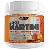 GAT Muscle Martini The Ultimate Amino Super Drink with 30 Fruit and Vegetable Extracts Peach Mango Candy 360 Gram
