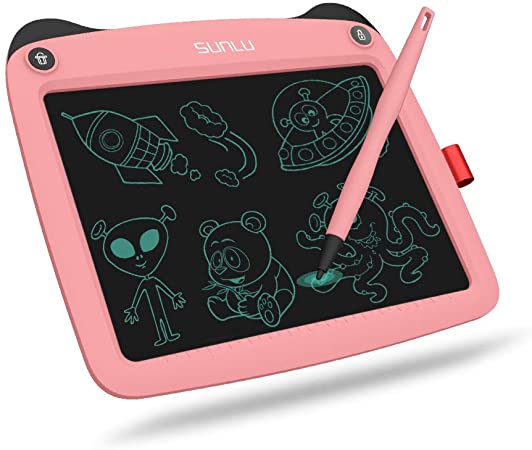 LCD Writing Tablet, Doodle Board 9'' Electronic Writing & Drawing Board, Kids Gift for Girls/Boys, Handwriting Paper Drawing Tablet Home & School Use (9"(9 inch), Pink)