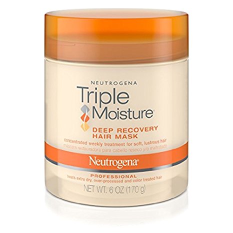 Neutrogena Triple Moisture Deep Recovery Hair Mask Moisturizer For Dry Hair, 6 Oz (Pack of 2)