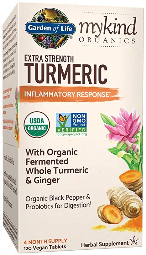 Garden of Life - mykind Organics Turmeric Extra Strength Inflammatory Response Formula - 120 Vegan Tablet(s)