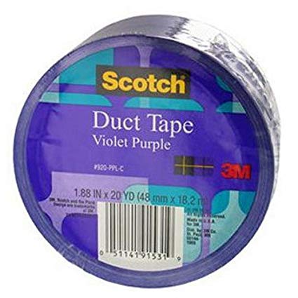 Scotch Duct Tape, 1.88-Inch x 20-Yard, 2m, Violet Purple, (920-PPL-CA)