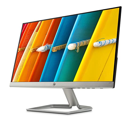 HP 22f Display Full HD (1920 x 1080) 21.5 Inch Monitor (1 VGA, 1 HDMI 2.0) - Silver/Black