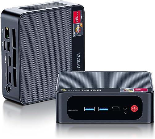 Beelink Mini PC, AMD Ryzen 7 5700U (8C/16T, up to 4.3GHz), 16GB DDR4 500GB M.2 NVMe SSD, SER5 Pro Mini Desktop Computer Support 4K@60Hz Triple Display DP/HDMI/Type-C/WiFi 6/BT5.2/Gaming/Office/Home