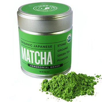 Jade Leaf - Organic Japanese Matcha Classic Ceremonial Grade For Sipping as Tea - 30g Tin